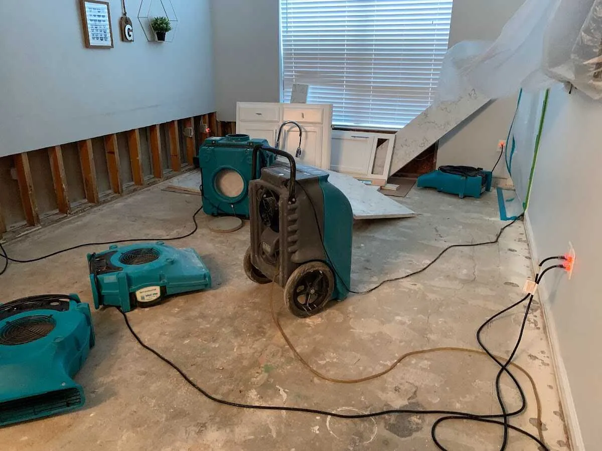 Dehumidifier in flood-cut room for Water Extraction & Removal in Salt Lake City